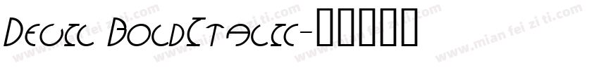 Devil BoldItalic字体转换